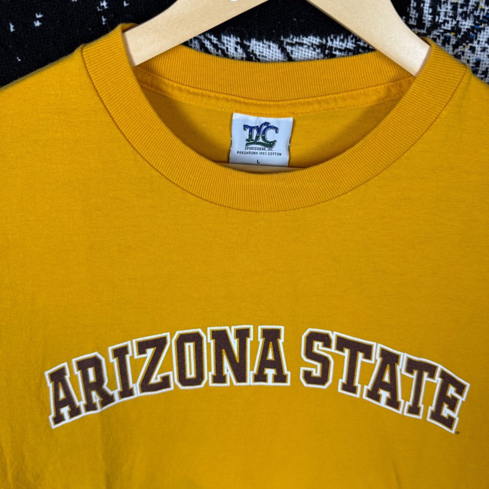 Vintage Arizona State Sun Devils T-Shirt TLC Gold Mens Large ASU NCAA Tee